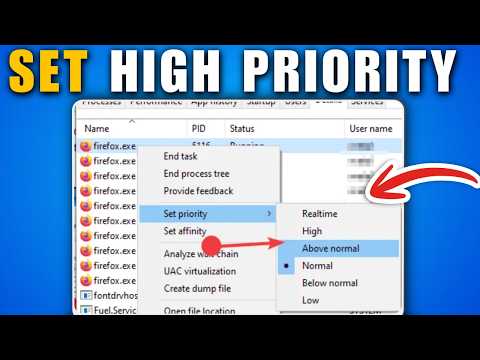 How To Set Priority High In Task Manager In Windows 11 & Windows 10 | Windows Tutorial
