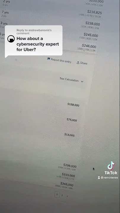 Salaries for cybersecurity engineers at Uber - YouTube