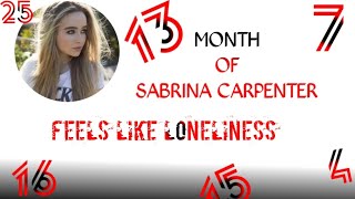 Sabrina Carpenter - Feels like loneliness (lyrics video)