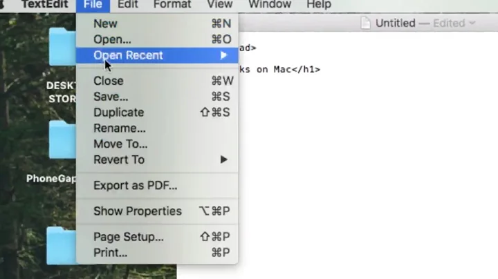 Use TextEdit On Mac To Edit HTML Files