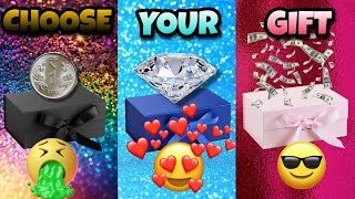 CHOOSE YOUR GIFT 🤩💝🤮 : 3 gift box challenge