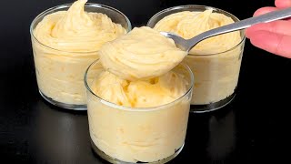 Peach mousse dessert in 5 minutes! The best French dessert I've ever eaten!