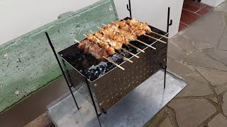 Mini charcoal grill for shashlik