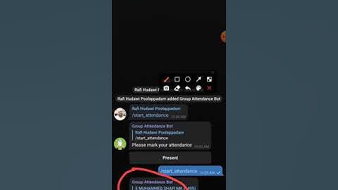 How to mark your attendance in Telegram using group attendance bot
