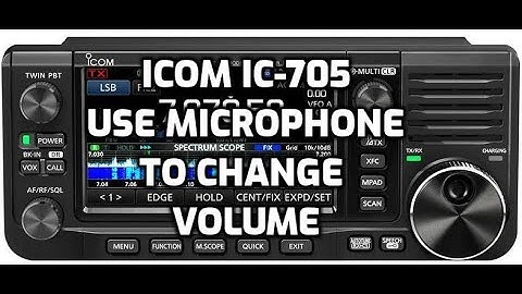 Icom IC-705 Microphone Settings for Volume adjust