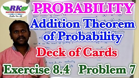 TN 10th Maths|Probability|Addition Theorem of Probability|Exercise 8.4|Problem 7|in tamil