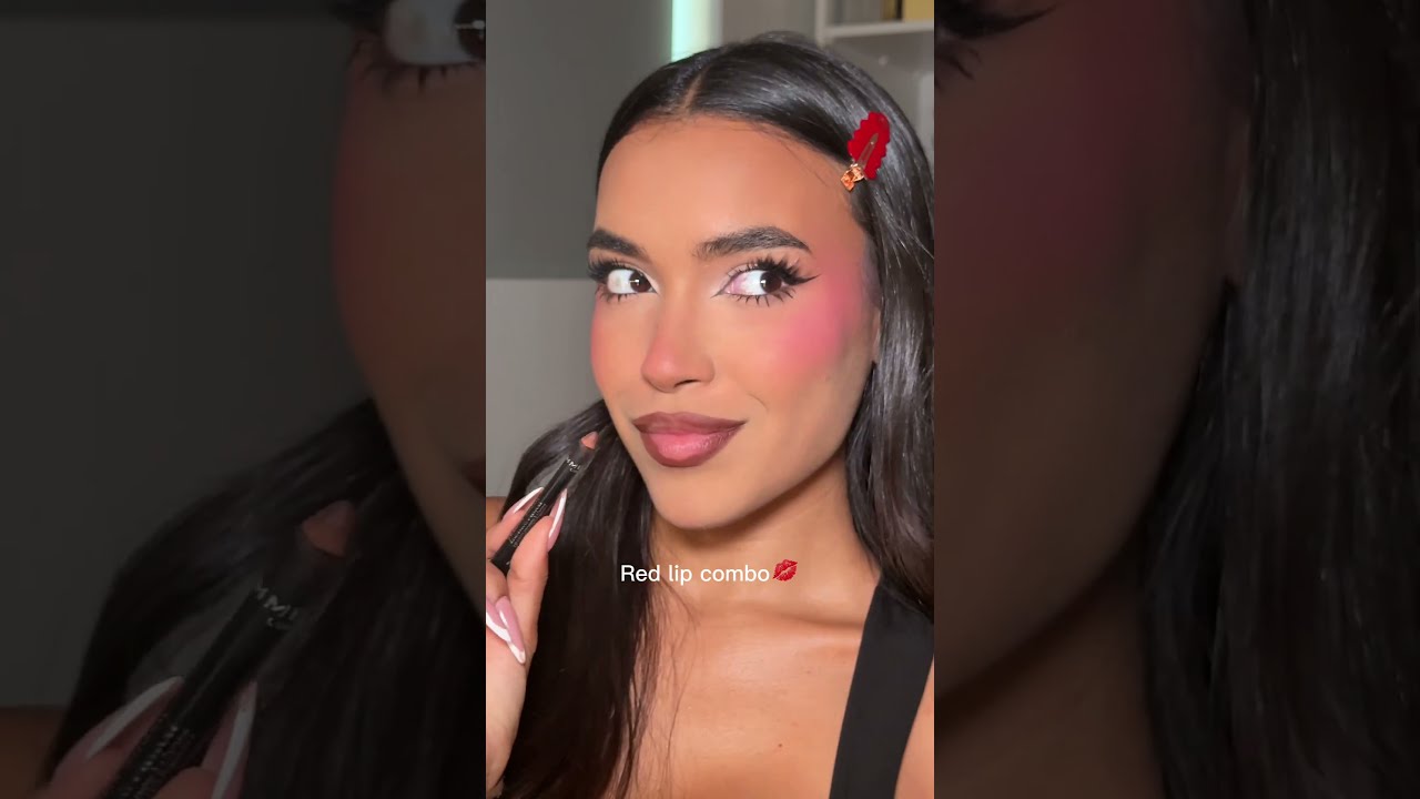 RED LIP COMBO TUTORIAL Loreal Rimmellondon Makeuptutorial Redlipstick