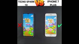 TECNO SPARK 10 VS IPHONE 7 PLUS #speedtest #ytshorts #shorts