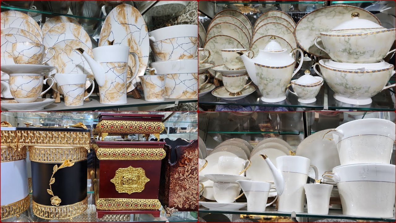 Glassware,Marble,Bone China Branded Crockery Wholesale Market Gujranwala/Imported Crockery/Water Set