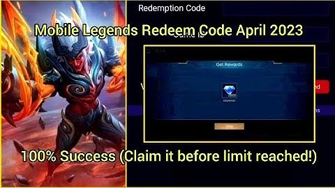ML Redeem Code April 9 2023 - Mobile Legends Diamond Redeem Code 100% Success Proven and tested.