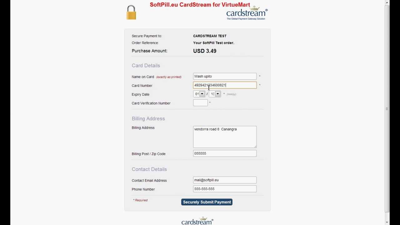 CardStream for Joomla and VirtueMart - YouTube