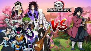 Giyu Tomioka Vs All Upper Moons! Demon Slayer Minecraft Battle