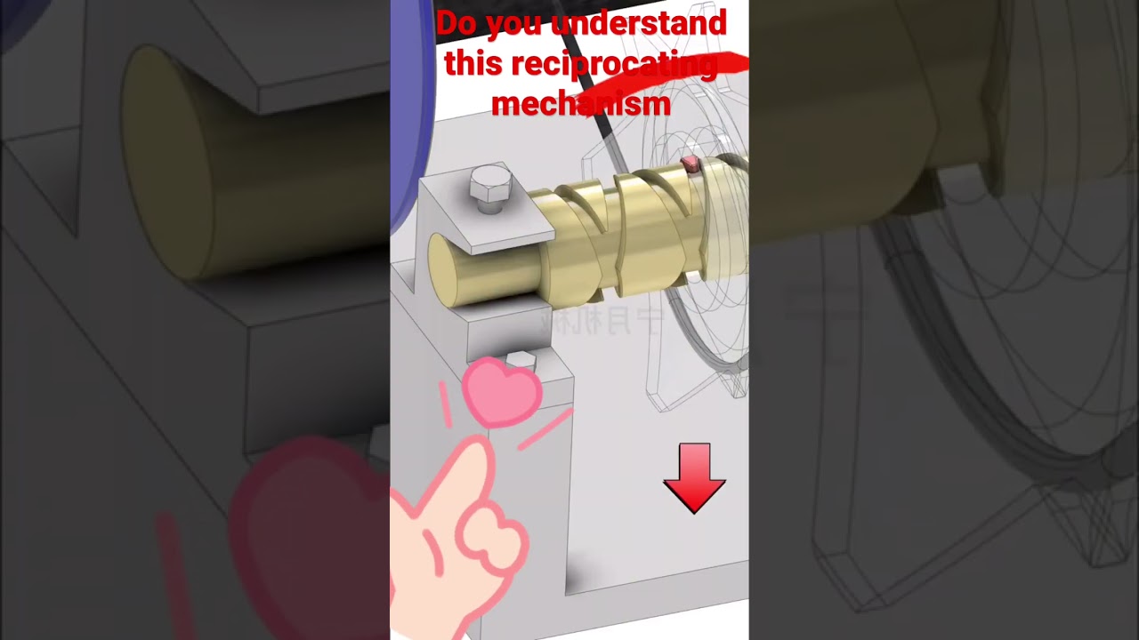 Do you understand this reciprocating mechanism automatic #3D animation of mechanical principle