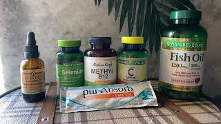 WHAT VITAMINS I TAKE FOR OVERALL GOOD HEALTH || Iodine, Selenium, B12, Vitamin C, Pur Absorb Iron