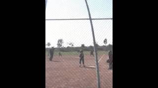 Hailey fry first softball hit Hailey fry first softball hit