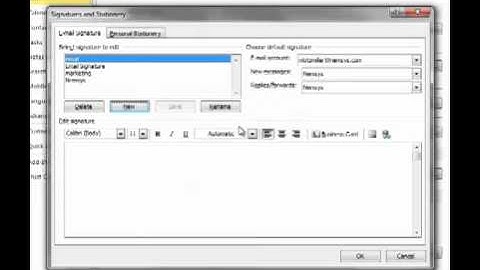 Creating a signature in Outlook 2010