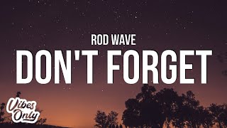 Rod Wave - Don't Forget (Lyrics)