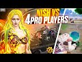 4+ Pro players's Wants revenge !! Nish vs Streamer's in Conqueror Lobby - 1v4 clutches 🔥