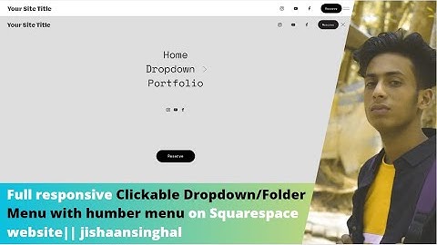 Full responsive Clickable Dropdown/Folder Menu with Humber menu on Squarespace website || jishaan