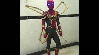 Iron spider suit with mechanical claws and glowing lenses. working
model/cosplay of from avengers: infinity war 2018 source:
https://tinyurl.com/...
