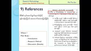 Research Paper READING and WRITING (References)  RPRW 2 of 11   in Myanmar