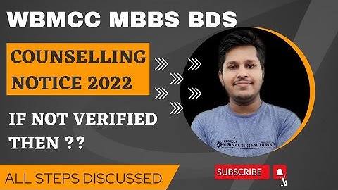 WBMCC Counselling Notice 2022 | MBBS BDS | All steps Discussed in Detail | Subhojit Ghosh