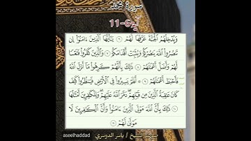 سورة محمد آية 6-11 بصوت الشيخ ياسر الدوسري