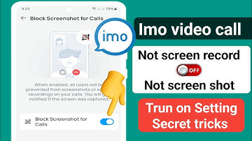 How to imo video call screen record and screen shot off | Imo new update setting (2024) |