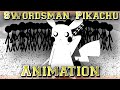 Swordsman pikachu fight animation