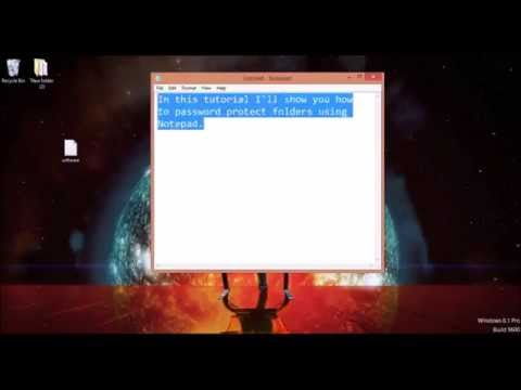 How to password protect folder without software using notepad
