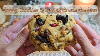 Thick Gooey Cookies & Cream Crush Loaded Cookies🍪💗 ⋆˚♡˖°Bake With Me screenshot 5