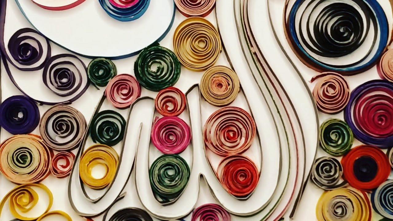ALLAH's name Quilling art calligraphydiy quilling designpaper art