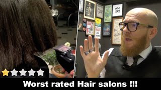 Hairdresser Reacts to the LOWEST RATED Hair Salons Can They Be Saved