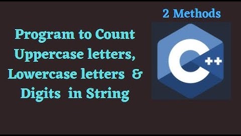 Program to Count Uppercase,Lowercase letters , Digits & Special characters in string