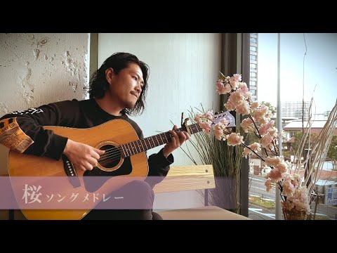 桜ソングメドレーアコギと一緒に歌ってみた!!