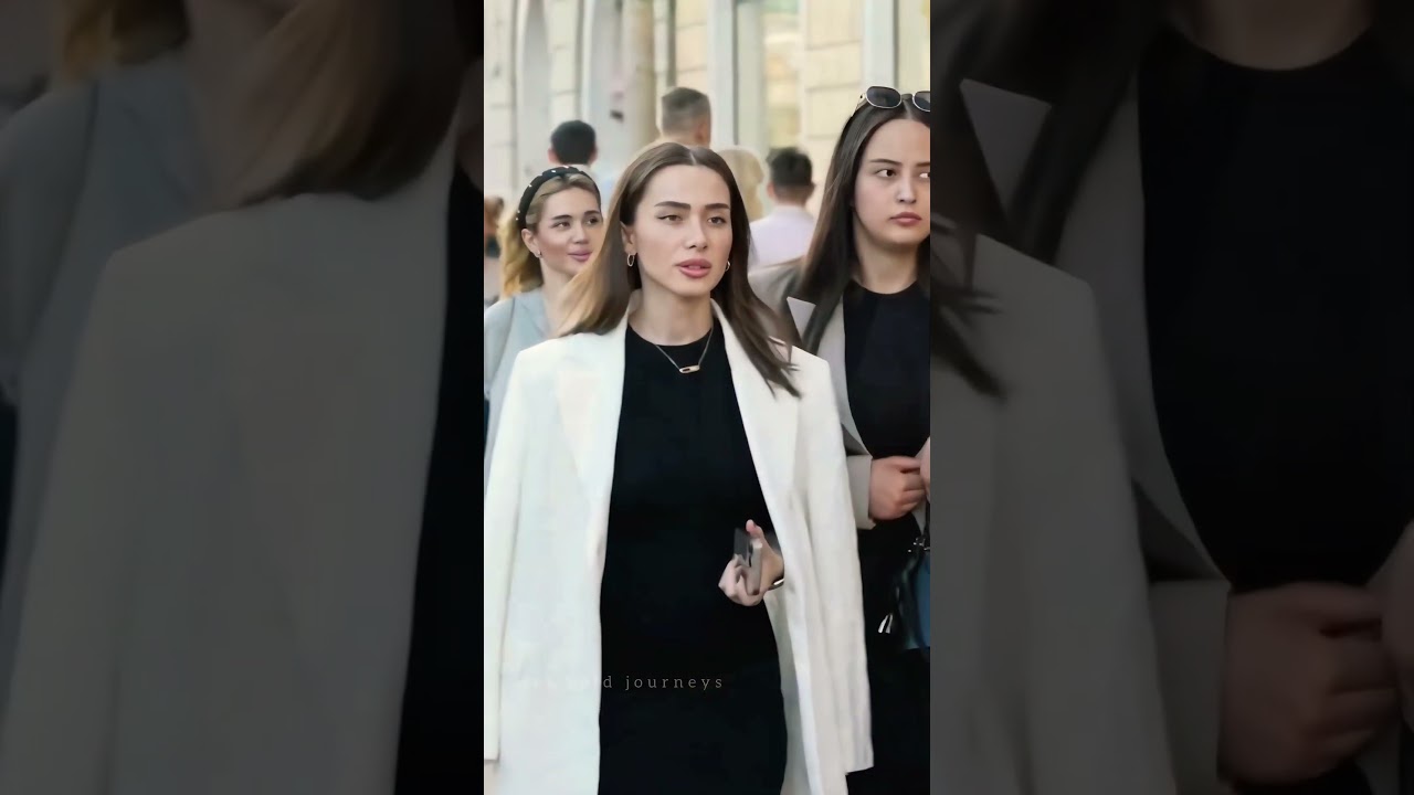 Beautiful Russian Girl Street fashion walk -47 