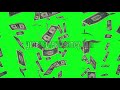 1 Dollar Green Screen Falling Money Bills Banknotes Chroma Key Background Animation HD and 4K res