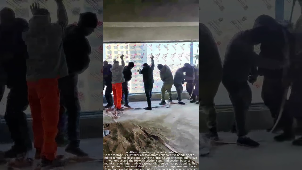 Large-scale glazing installation collaborative process