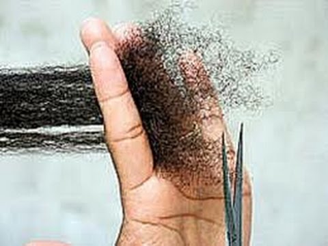 Natural Hair: How I Cut/Trim My Split Ends - YouTube
