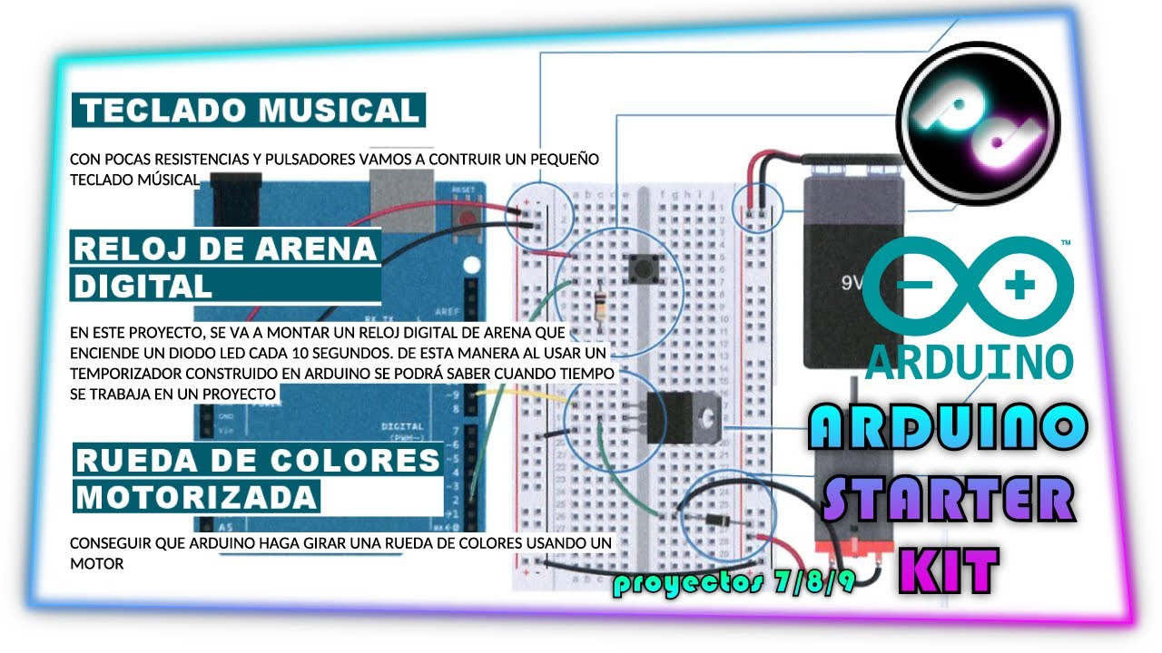 Proyectos 7 & 8 & 9 | ARDUINO Starter Kit en Español - YouTube