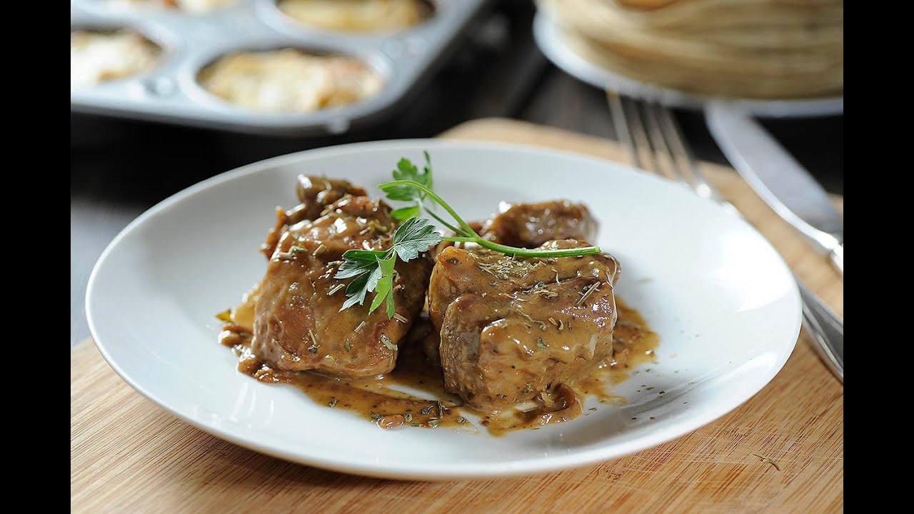 Pork chops in honey mustard sauce Mexican Food YouTube