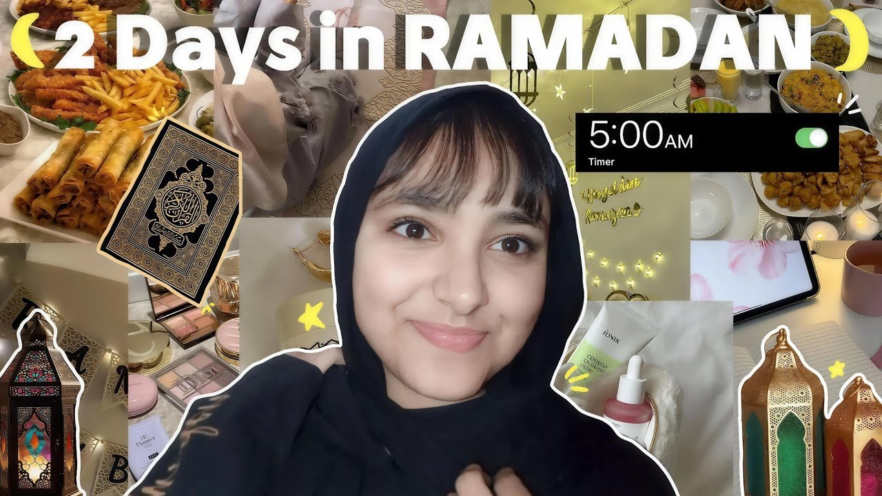 2 Days in RAMADAN 🕌🌙اجو دوزو معايا رمضان 🕋🌙(skincare/Quran/فطور...)