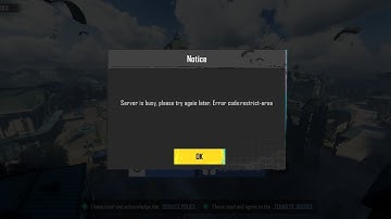 server is busy please try again later error code restrict area bgmi FIX