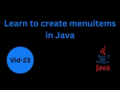 Creating MenuItems in Java - A Beginner's Guide to Java GUI Development