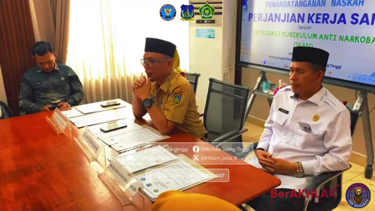 Penandatanganan MOU terkait IKAN bersama Disdikbud Kota Tebing Tinggi dan Kemenag Kota Tebing Tinggi