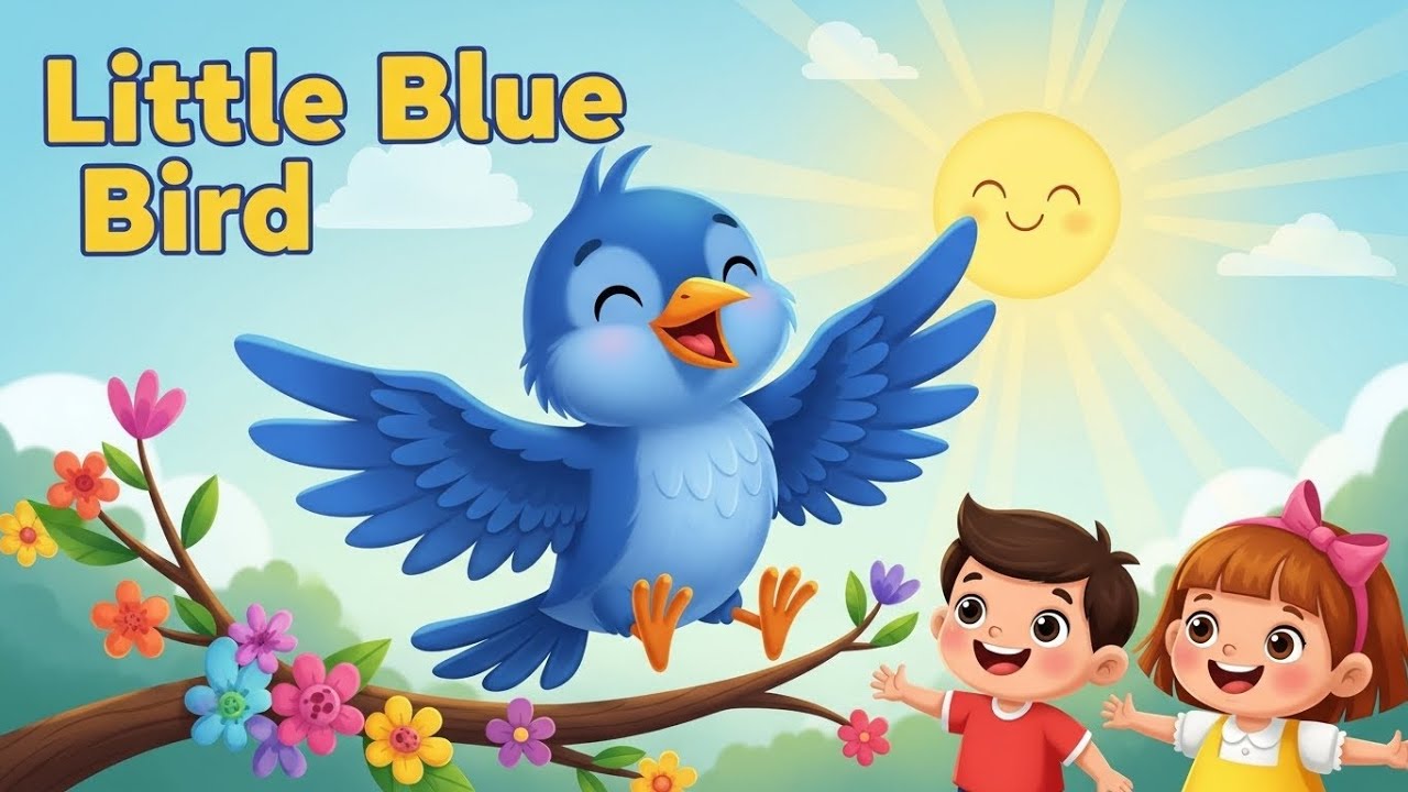 Little Blue Bird 🐦💙 | Sweet Kids Song About Animals & Nature | Happy Tales & Tunes