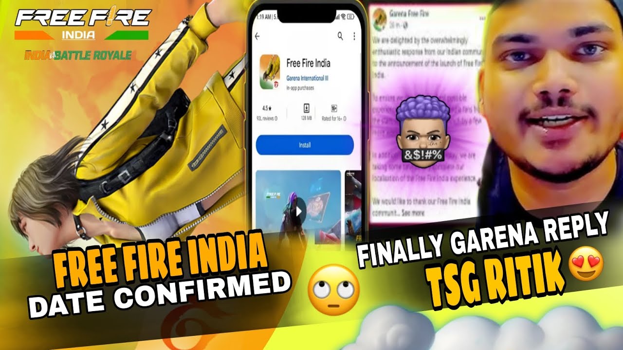 FINALLY GARENA REPLY TSG RITIK 😲 FREE FIRE INDIA NEW DATE CONFIRMED 😮 ...