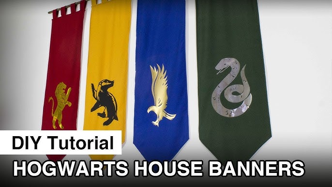 hogwarts-house-banners-diy-harry-potter-party-decoration-youtube for Free Printable Harry Potter House Flags Hogwarts House Banners DIY - Harry Potter Party Decoration - YouTube for Free Printable Harry Potter House Flags