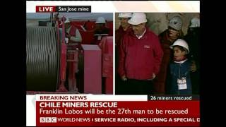 ★CHI! CHI! CHI! LE! LE! LE!★ First Chilean Miner Rescued, Chile Mine Trapped 69 Days