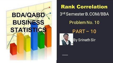 Rank Correlation in Kannada PART 10 - B.COM 14 MARKS